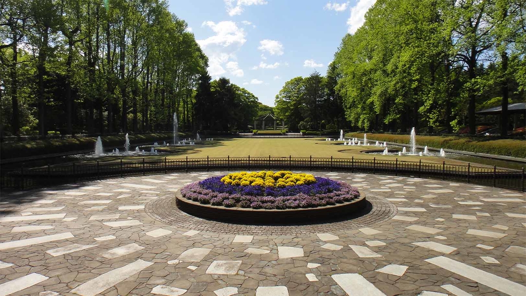 栃木県中央公園の噴水の写真(栃木県宇都宮市)
